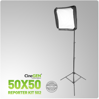 Zestaw reporterski ReporterKit 502 - softbox ze statywem