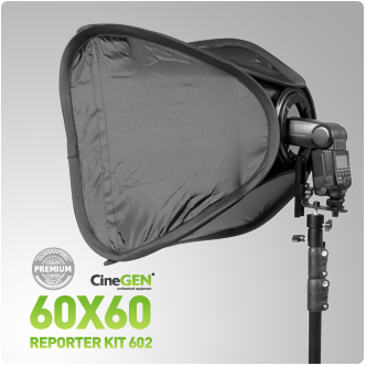 Zestaw reporterski ReporterKit 602 - softbox ze statywem