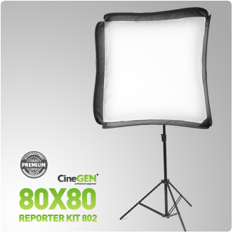 Zestaw reporterski ReporterKit 802 - softbox ze statywem