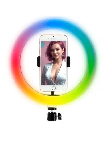 Lampa pierścieniowa RingLight™ 10" RGB na statywie
