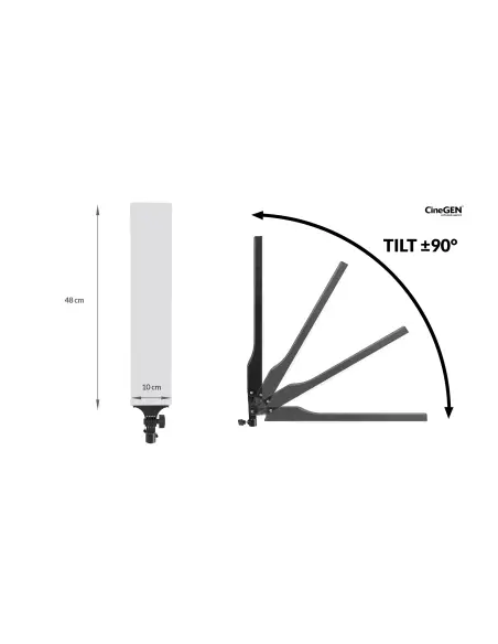 Zestaw 2 lamp panelowych LED pionowych +statywy