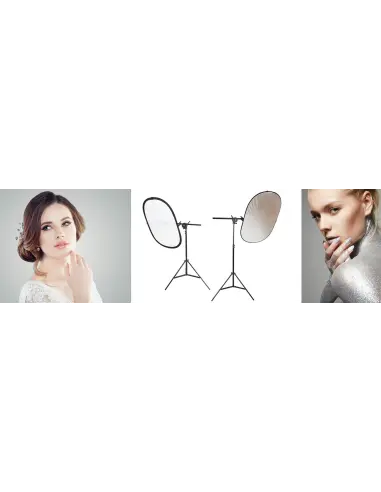 Photography Kit: Oval Diffuser, Handle, Tripod