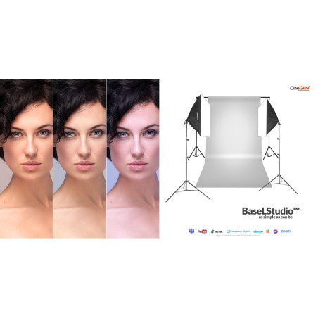 Zestaw z tłem BaseLStudio™ 2x 50x50cm 50W LED