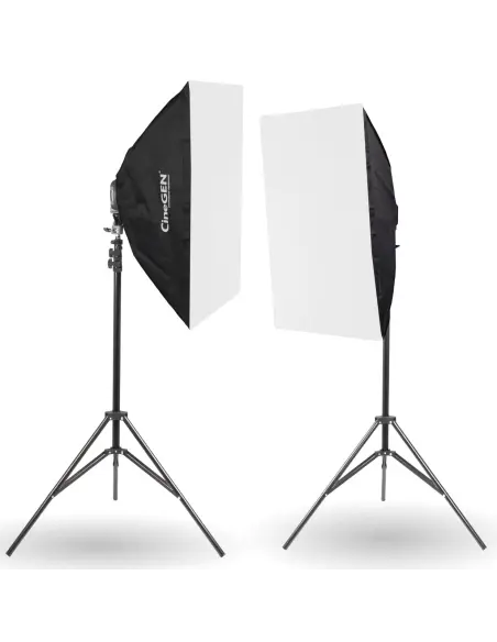Lumilux™ 2 softboksy 4-żarówkowe LED 40x40cm 1000W