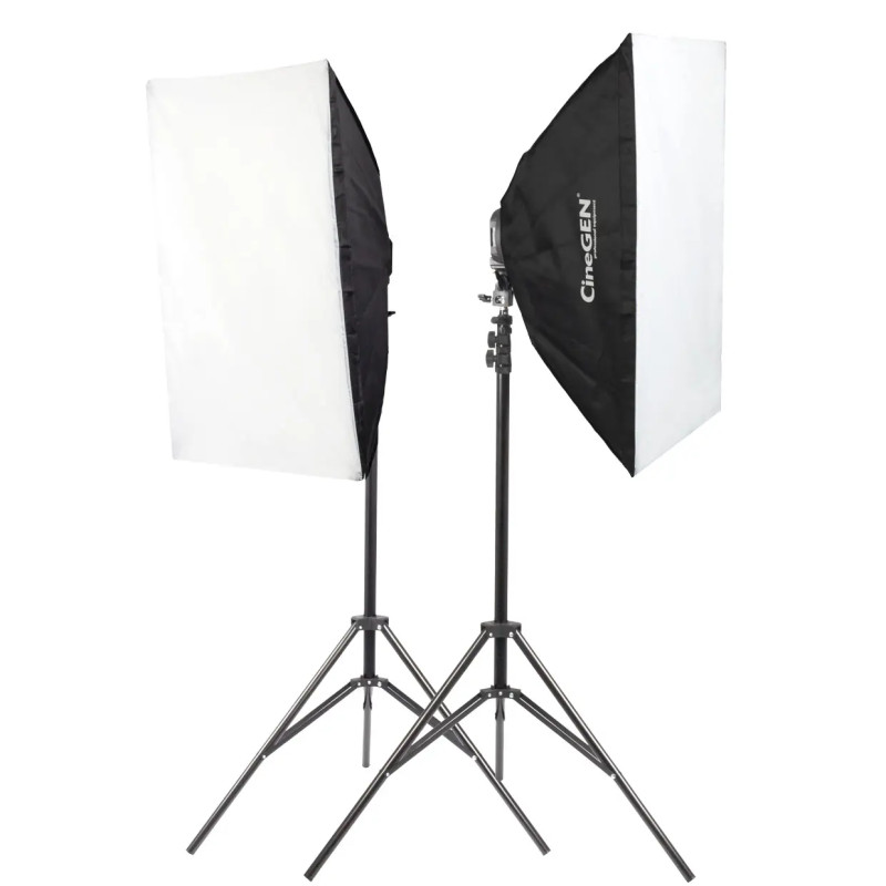 Lumilux 2x Softbox 40x40cm 4-Bulb LED 1000W Set