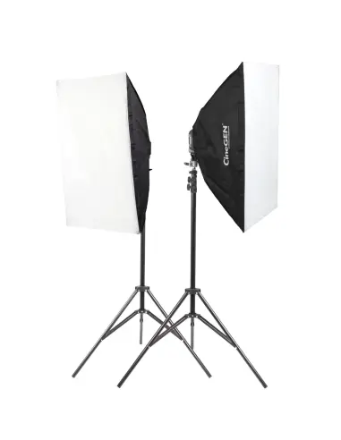Lumilux™ 2 softboksy 4-żarówkowe LED 40x40cm 1000W
