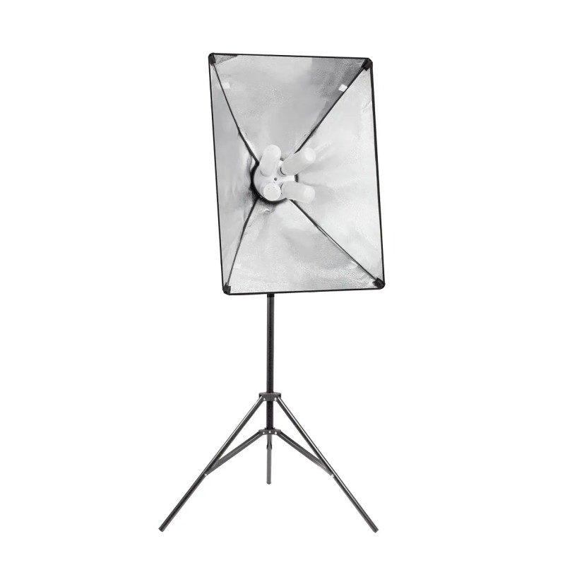 Lumilux 2x Softbox 40x40cm 4-Bulb LED 1000W Set