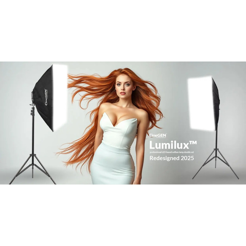 Lumilux 2x Softbox 40x40cm 4-Bulb LED 1000W Set