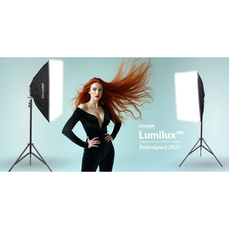Lumilux 2x Softbox 40x40cm 4-Bulb LED 1000W Set