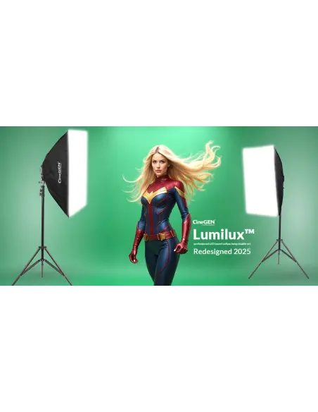 Lumilux™ 2 softboksy 4-żarówkowe LED 40x40cm 1000W