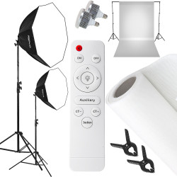 Zestaw z tłem BaseLStudio™ 2x octa 60cm 150W LED