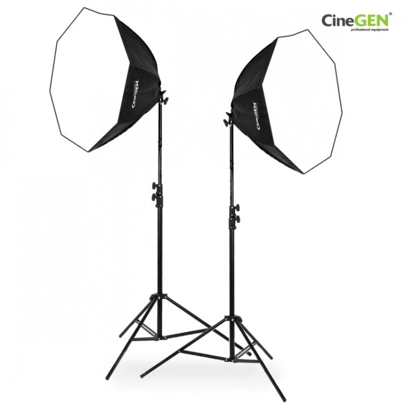 Zestaw z tłem BaseLStudio™ 2x octa 60cm 50W LED