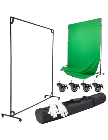 Modular Support Frame with Wheels - Black