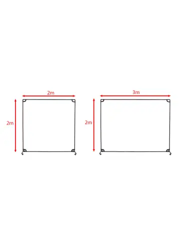 Modular Support Frame with Wheels - Black