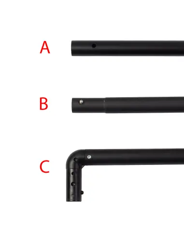 Modular Support Frame with Wheels - Black