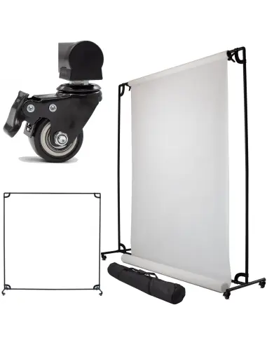 Modulares Schwarz-Weiß-Gestell mit Rädern