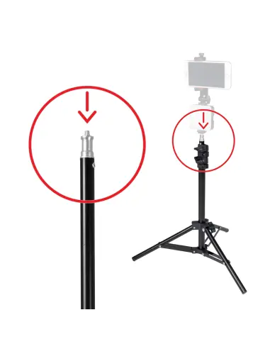 Statyw oświetleniowy 100cm z głowicą 16mm