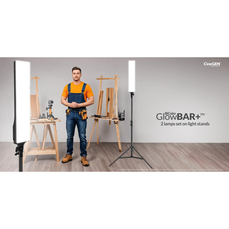 Мольберт 160 см + LED панелі GlowBar студійний набір