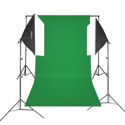 BaseXStudio™ zestaw z GreenScreen 2x 40x40 65W