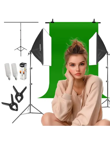 Zestaw z tłem Keylights™ 2x 40x60cm 85W LED