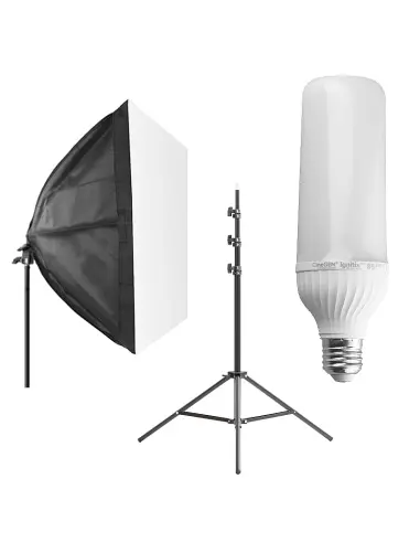 Zestaw z tłem StudioLights™ 2x 50x70cm 125W LED