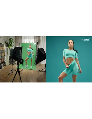 Zestaw z tłem StudioLights™ 2x 50x50cm 125W LED