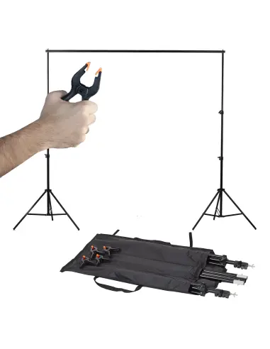 Fotostudio-Set mit 2 m Stativ und Tasche