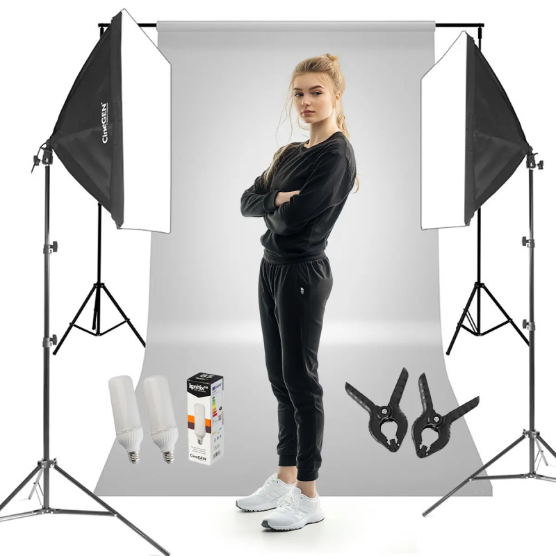 StudioLights™ Background Kit 2x 85W LED 50x70cm