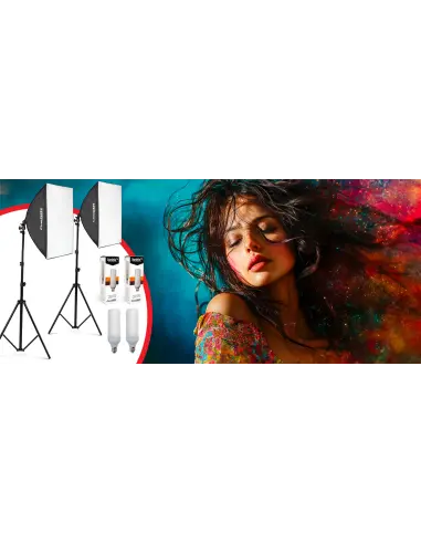 Panolux™ Softbox Lamp Set 50x70 85W LED