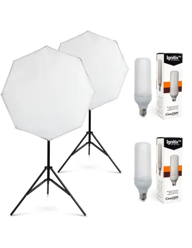Panolux™ Softbox Octa 90cm 125W LED Kit