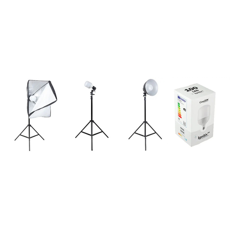 Studio LED Light Set 2x100W | GenSoft Kit