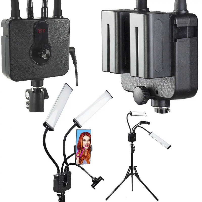 Modulares LED-Set CGRI-21 mit Stativ  i  2 Akkus