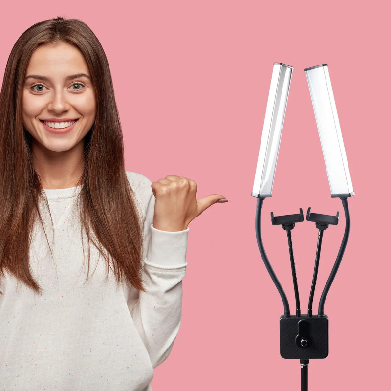 Modulares LED-Set CGRI-21 mit Stativ  i  2 Akkus