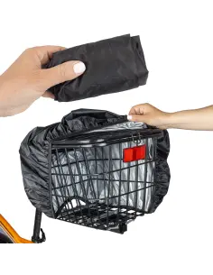 Kosz na bagażnik rowerowy zamykany z pokrowcem