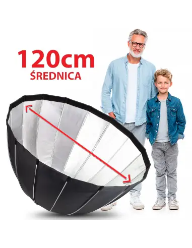 Softbox octa 120 cm z gridem, mocowanie Bowens