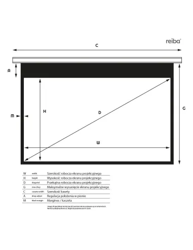Parker™ 90 Projection Screen 180X135