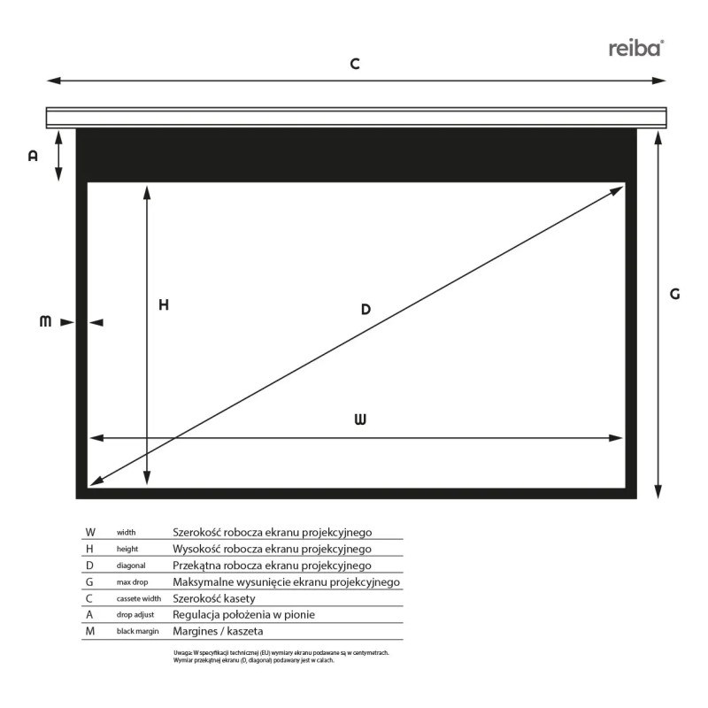 Parker™ Leinwand 200x150 cm | reiba® Projektorschirm