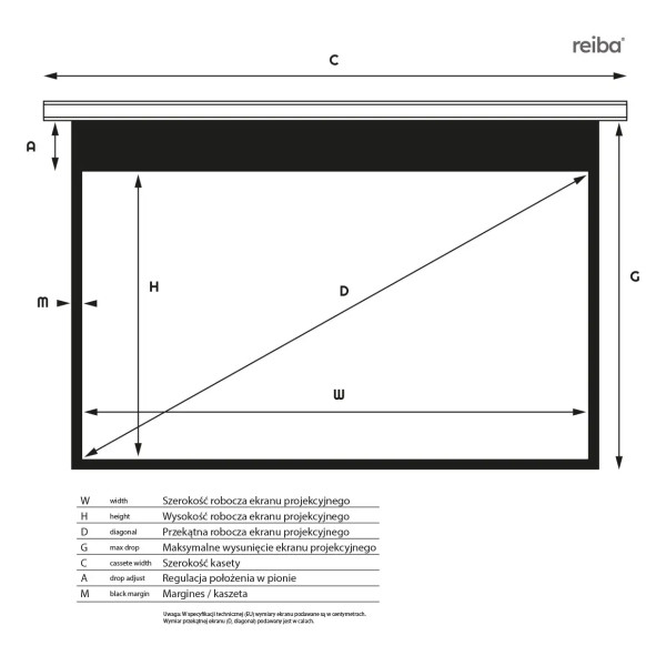 Parker™ Leinwand 200x150 cm | reiba® Projektorschirm