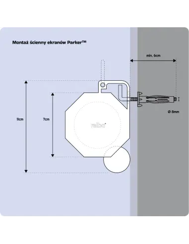 Parker™ 100 Projection Screen 220x125