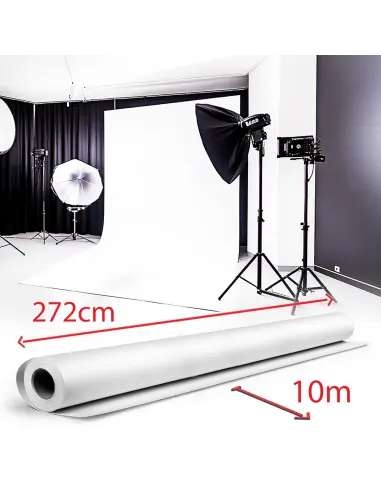 White Background for Photography 2.72x10m - Cardboard