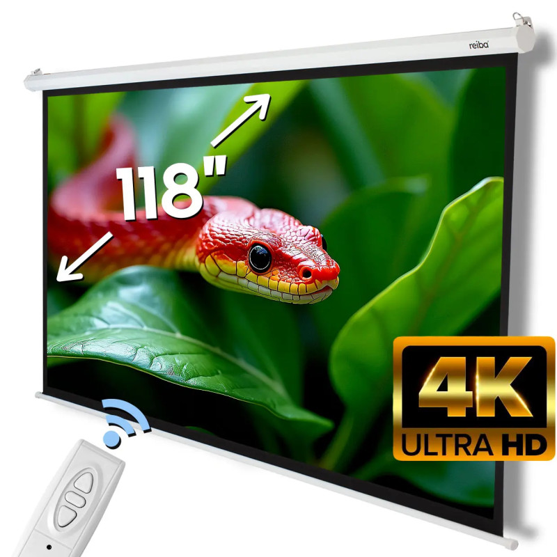 Elektrische Leinwand Maxwell™ 118 240x180 cm | reiba