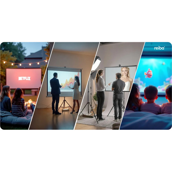 Screenbox™ 84 Zoll Leinwand 185x105 cm | Reiba