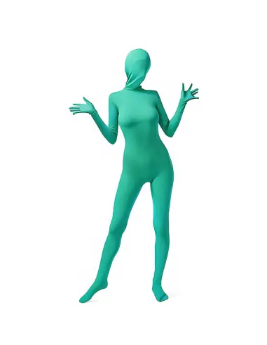 Bright green Green Screen costume, size M