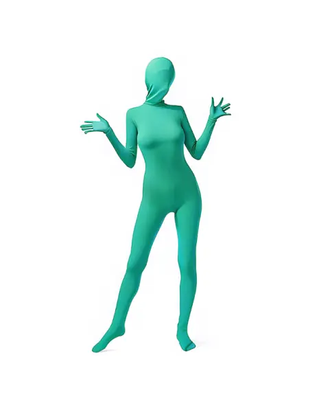 Bright green Green Screen costume, size M