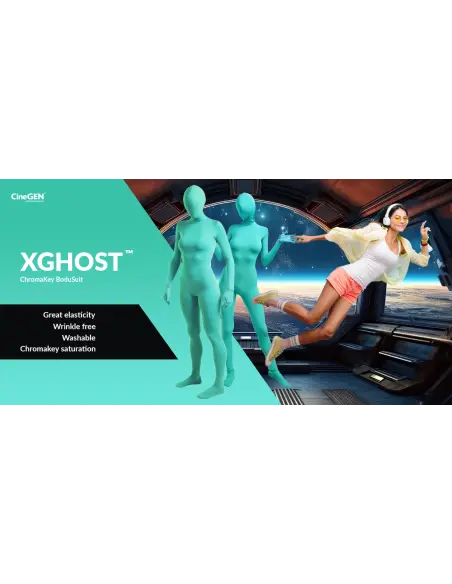 Bright green Green Screen costume, size M