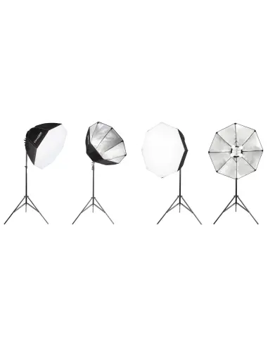 Zestaw z tłem ProSetup™ 8x85W LED octa 80cm