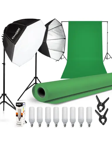 Zestaw z tłem ProSetup™ 8x85W LED octa 80cm