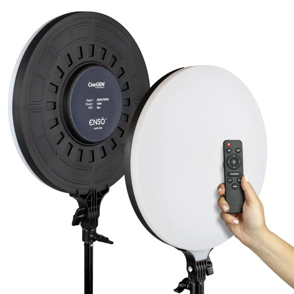 Zestaw 2 lamp LED ENSÖ 330 okrągła | CineGEN