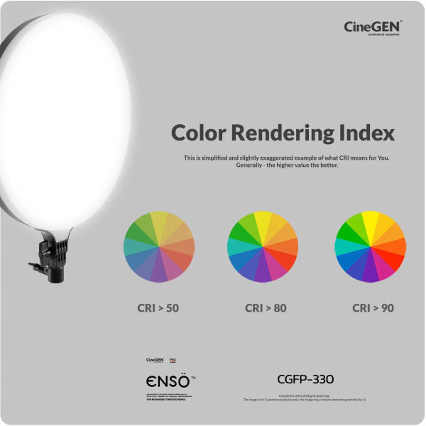 Zestaw 2 lamp LED ENSÖ 330 okrągła | CineGEN