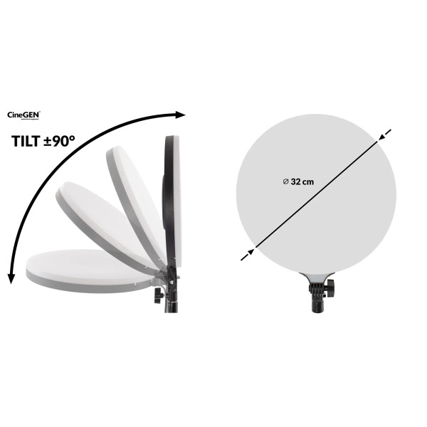 Zestaw 2 lamp LED ENSÖ 330 okrągła | CineGEN